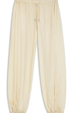 Wide-leg-fit trousers blended with modal