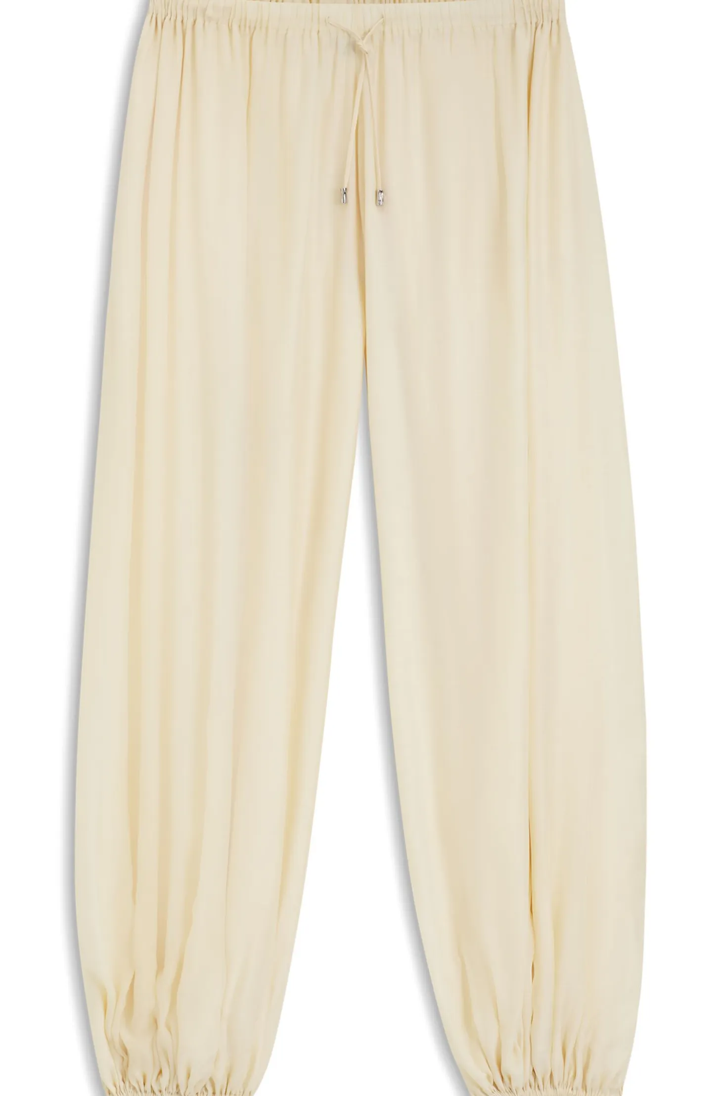 Wide-leg-fit trousers blended with modal