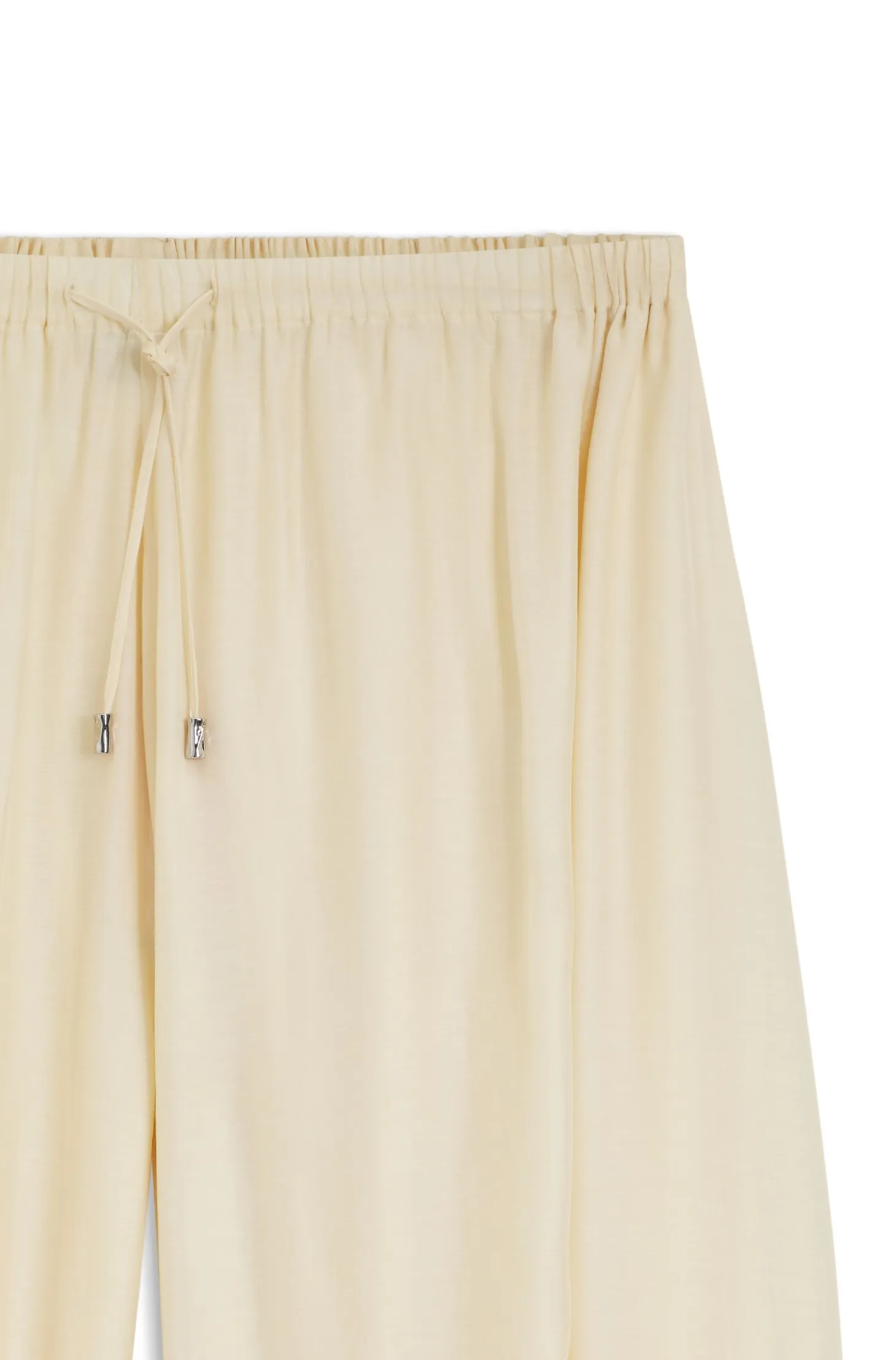 Wide-leg-fit trousers blended with modal