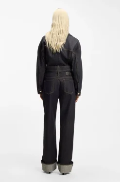 Wide-leg jeans in Japanese selvedge denim