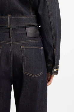 Wide-leg jeans in Japanese selvedge denim