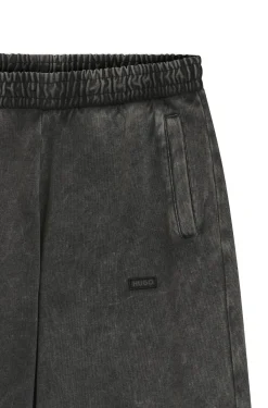 Wide-leg jogpants in soft cotton blend