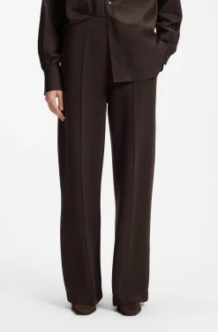 Wide-leg relaxed-fit trousers with Double B logo