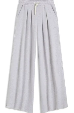 Wide-leg tracksuit bottoms in a cotton blend
