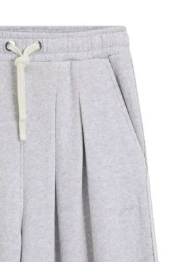 Wide-leg tracksuit bottoms in a cotton blend