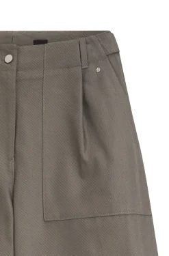 Wide-leg trousers in cotton denim