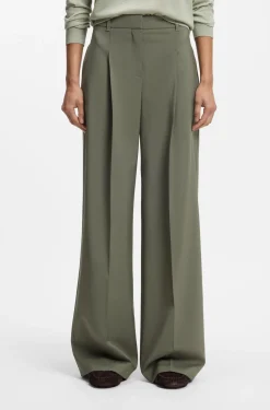 Wide-leg trousers in Italian virgin wool