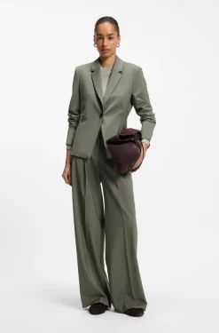 Wide-leg trousers in Italian virgin wool