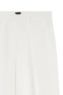 Wide-leg trousers in stretch fabric