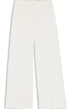 Wide-leg trousers in stretch fabric