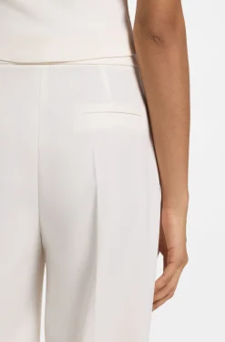 Wide-leg trousers in stretch fabric