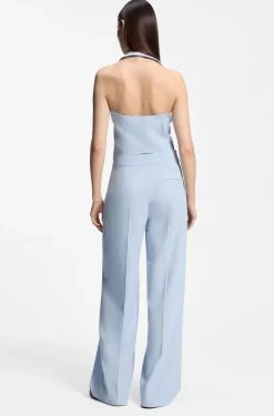 Wide-leg trousers in stretch fabric