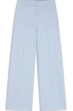 Wide-leg trousers in stretch fabric