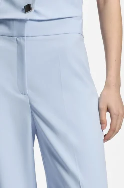 Wide-leg trousers in stretch fabric