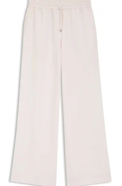Wide-leg trousers with elasticated waistband