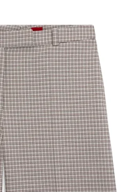 Wide-leg trousers with micro check