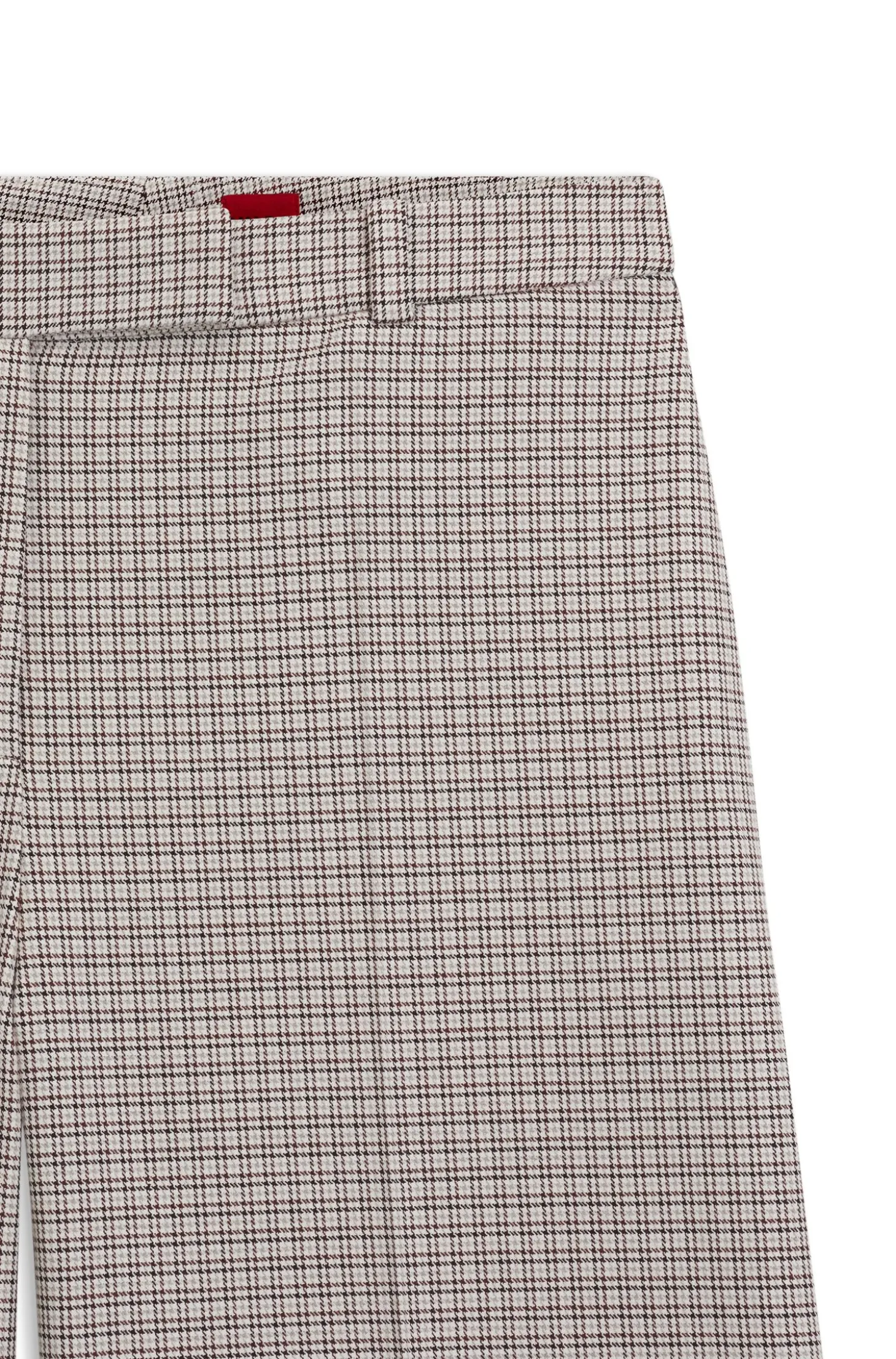 Wide-leg trousers with micro check