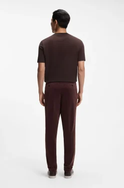 Windowpane-check T-shirt in a cotton and silk blend
