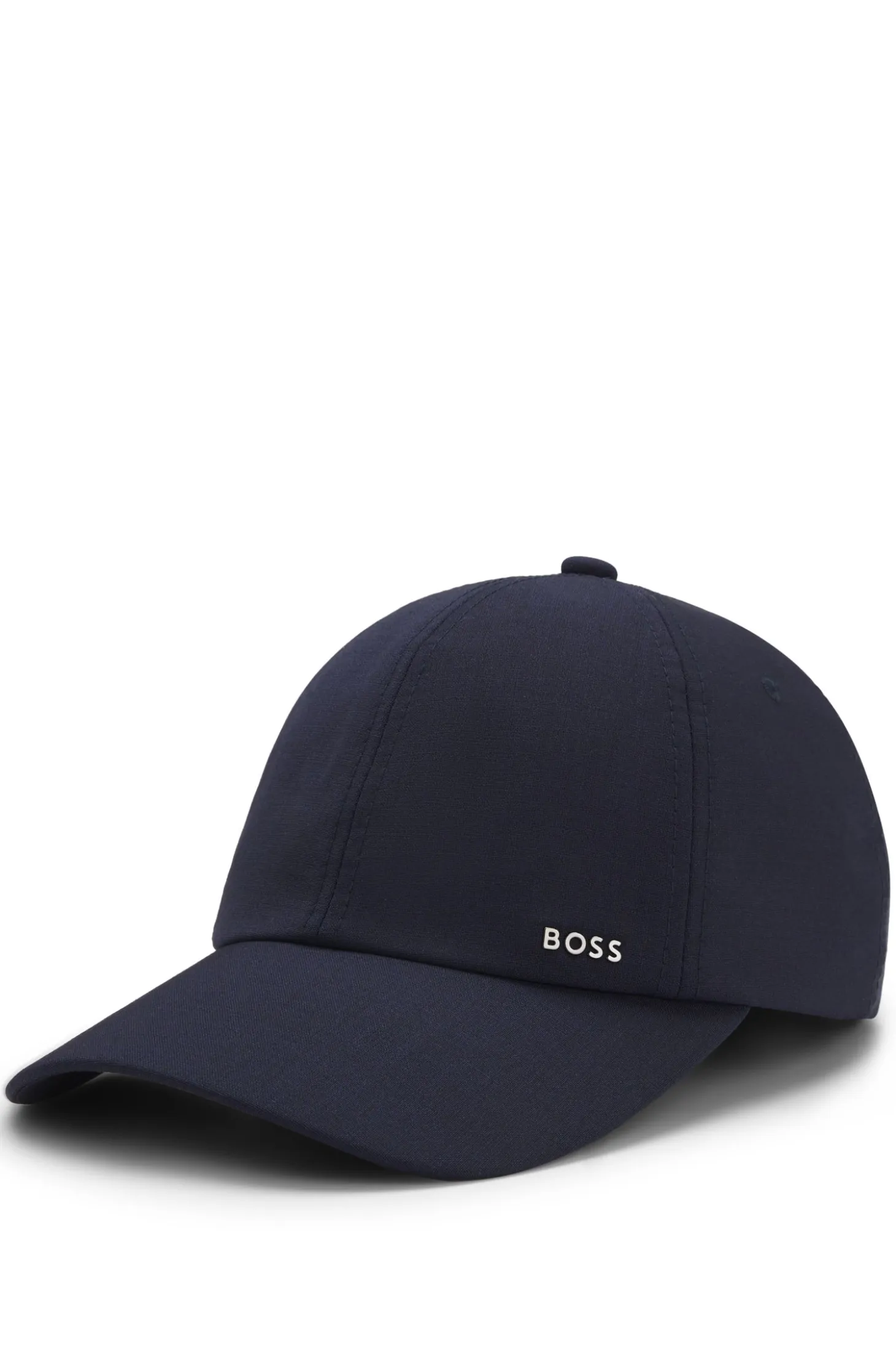 Wool-blend cap with logo lettering