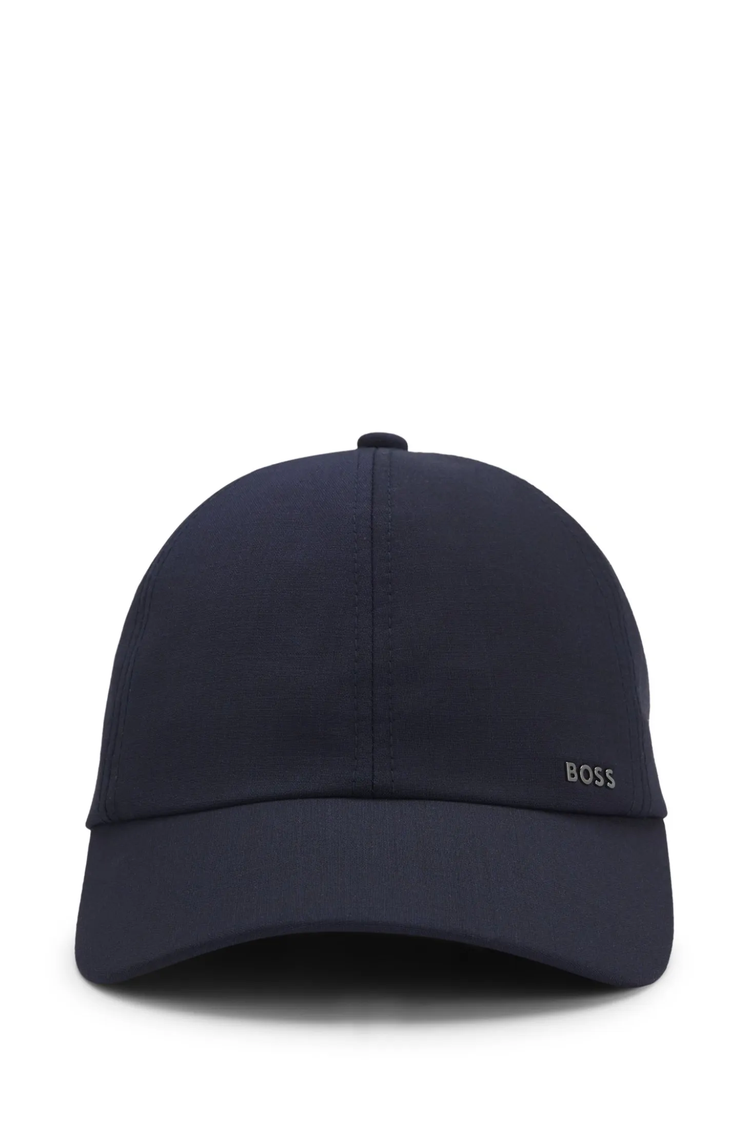 Wool-blend cap with logo lettering