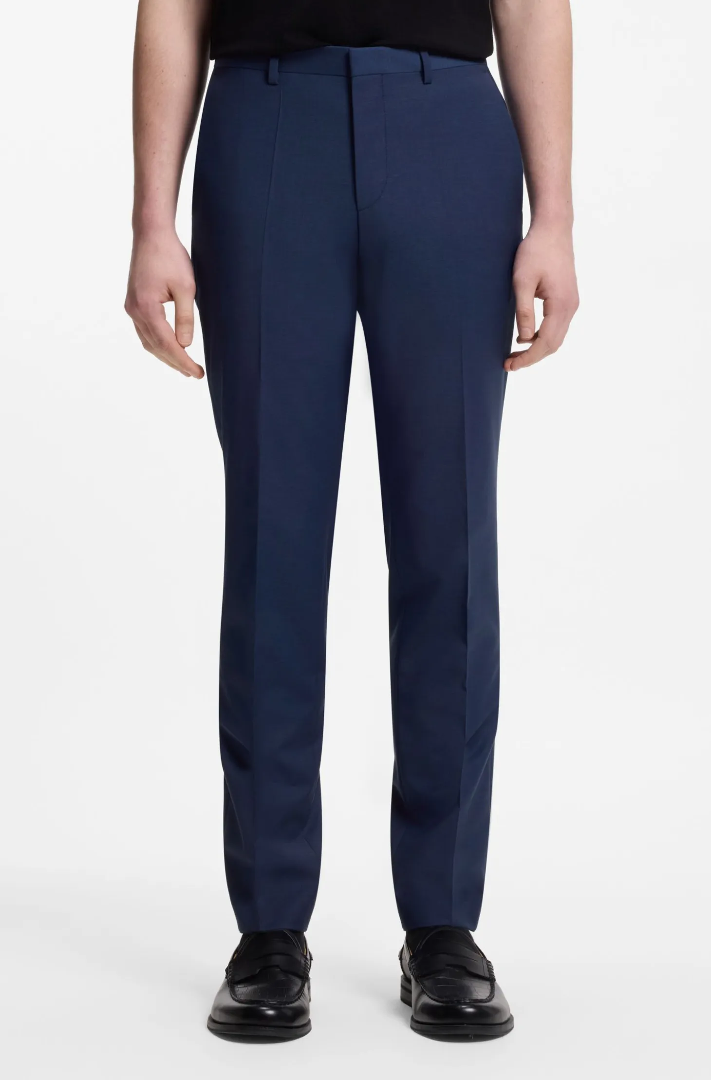 Wool-blend two-piece extra-slim-fit suit