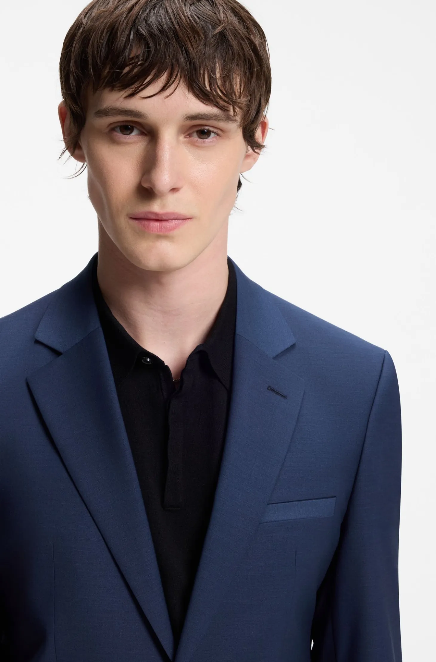 Wool-blend two-piece extra-slim-fit suit