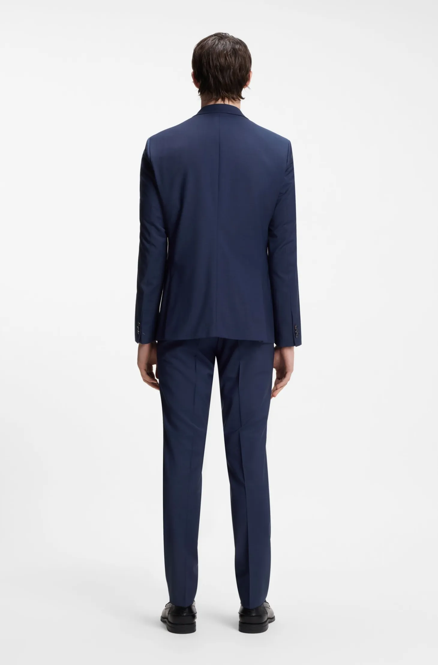 Wool-blend two-piece extra-slim-fit suit