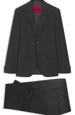 Wool-blend two-piece extra-slim-fit suit