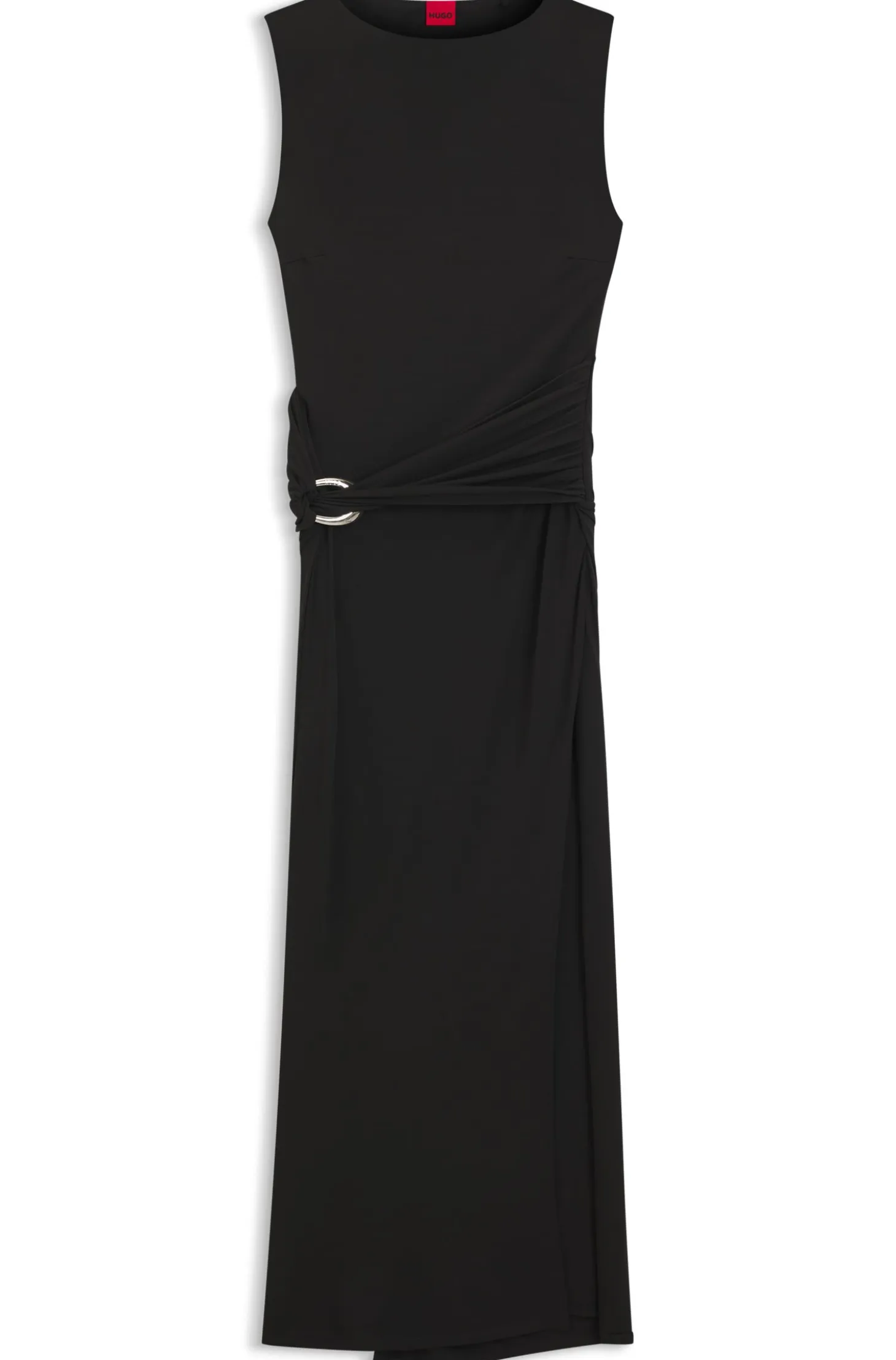 Wrap-effect dress with buckle detail