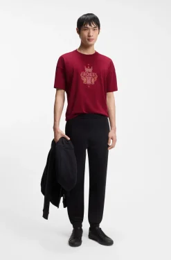 Year of the Horse Cotton-jersey T-shirt with logo artwork