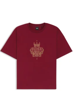 Year of the Horse Cotton-jersey T-shirt with logo artwork