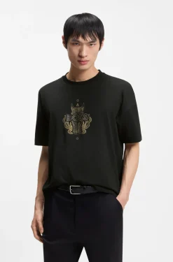 Year of the Horse Cotton-jersey T-shirt with logo artwork