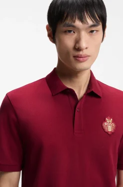 Year of the Horse Cotton-piqué polo shirt with logo artwork