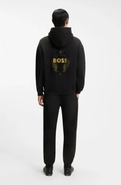 Year of the Horse Cotton-terry hoodie with logo artwork