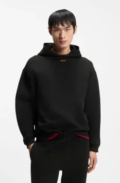 Year of the Horse Cotton-terry hoodie with logo artwork