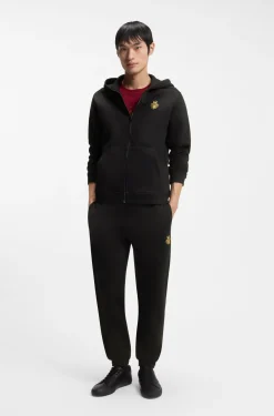 Year of the Horse Cotton-terry tracksuit bottoms with logo artwork