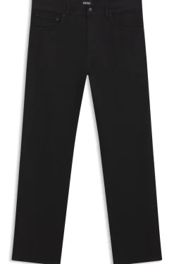 Year of the Horse Tapered-fit jeans in laser-patterned black denim
