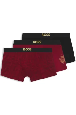 Year of the Horse Three-pack of stretch-cotton trunks
