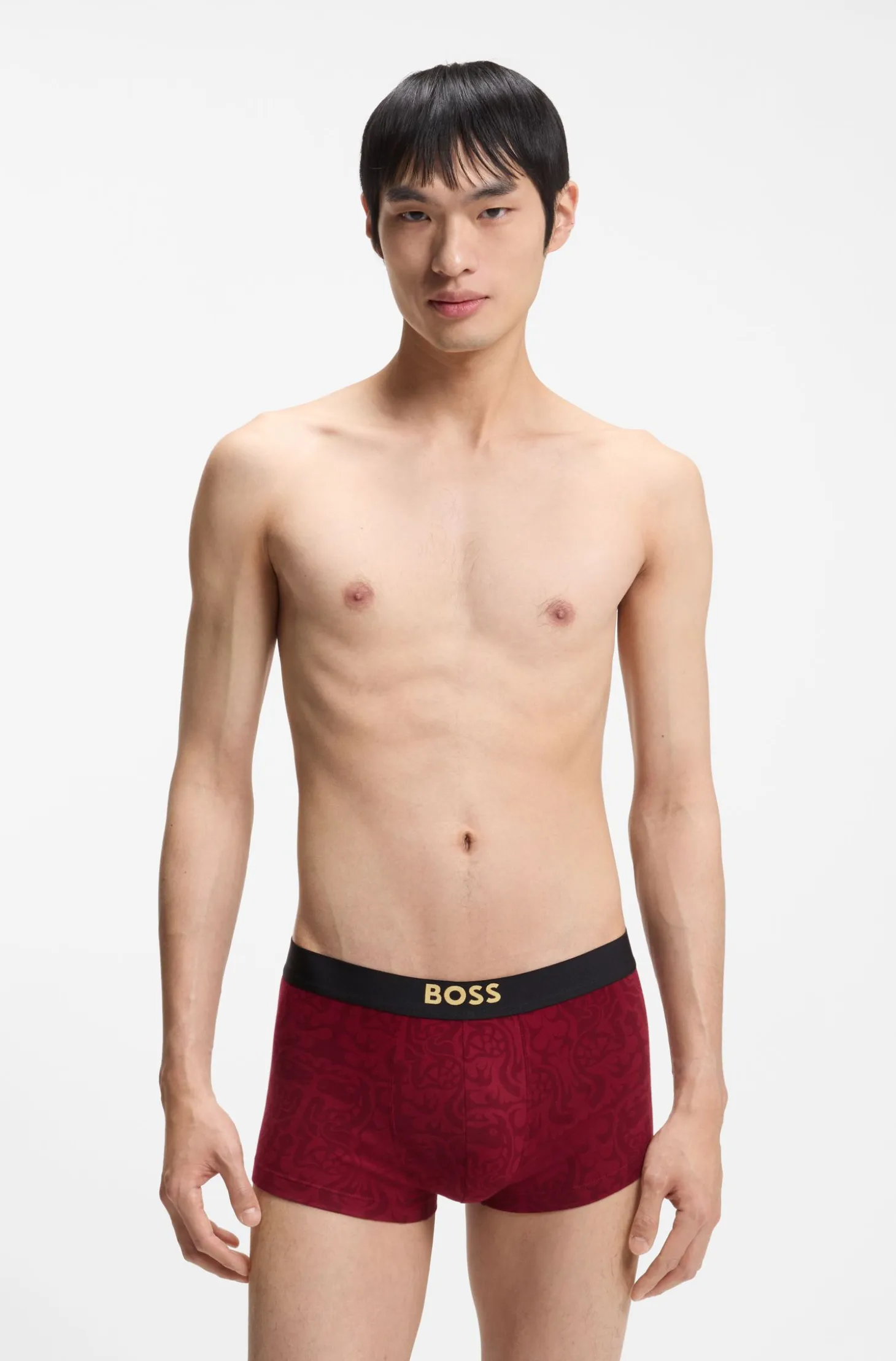 Year of the Horse Three-pack of stretch-cotton trunks