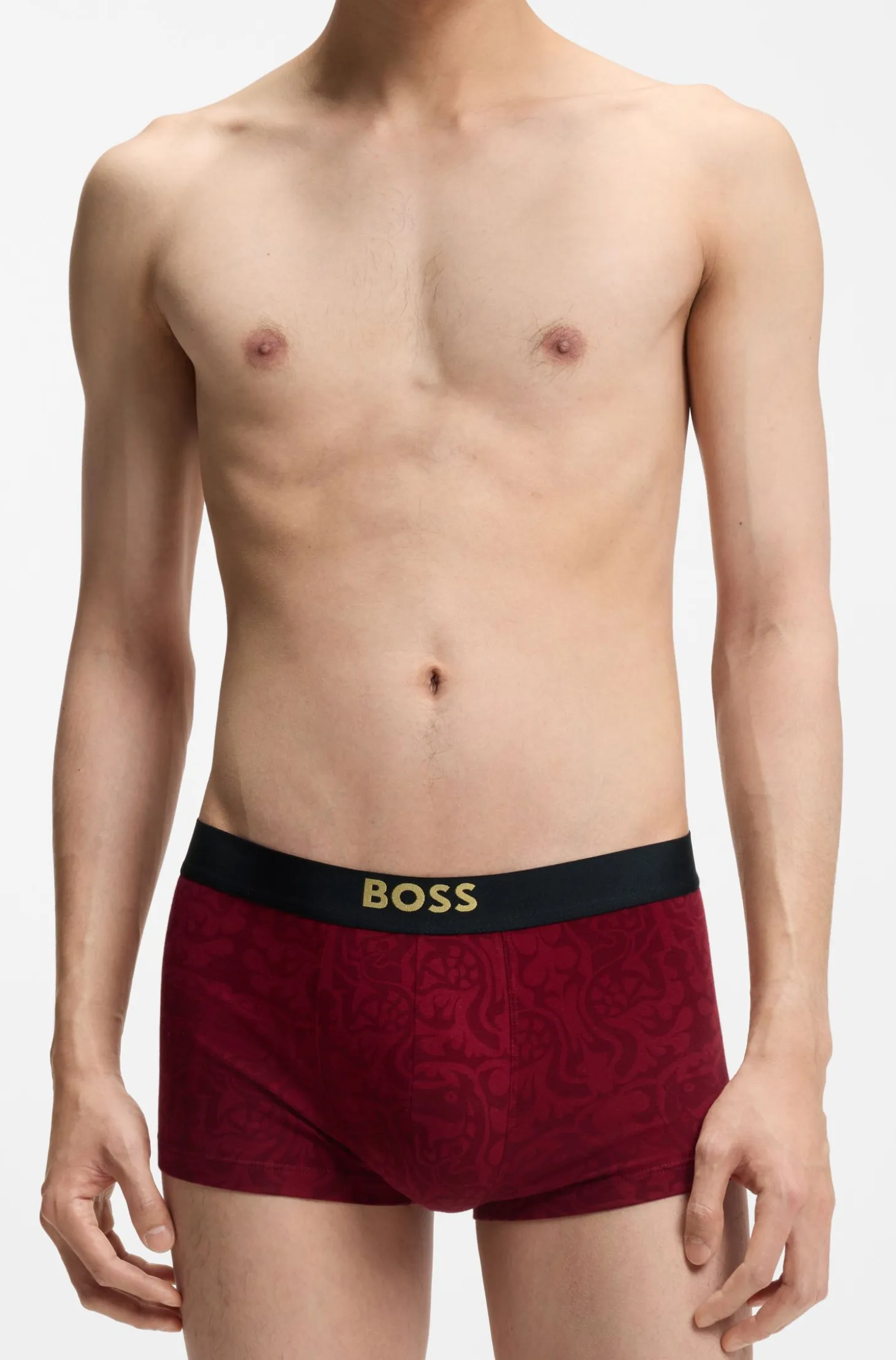 Year of the Horse Three-pack of stretch-cotton trunks