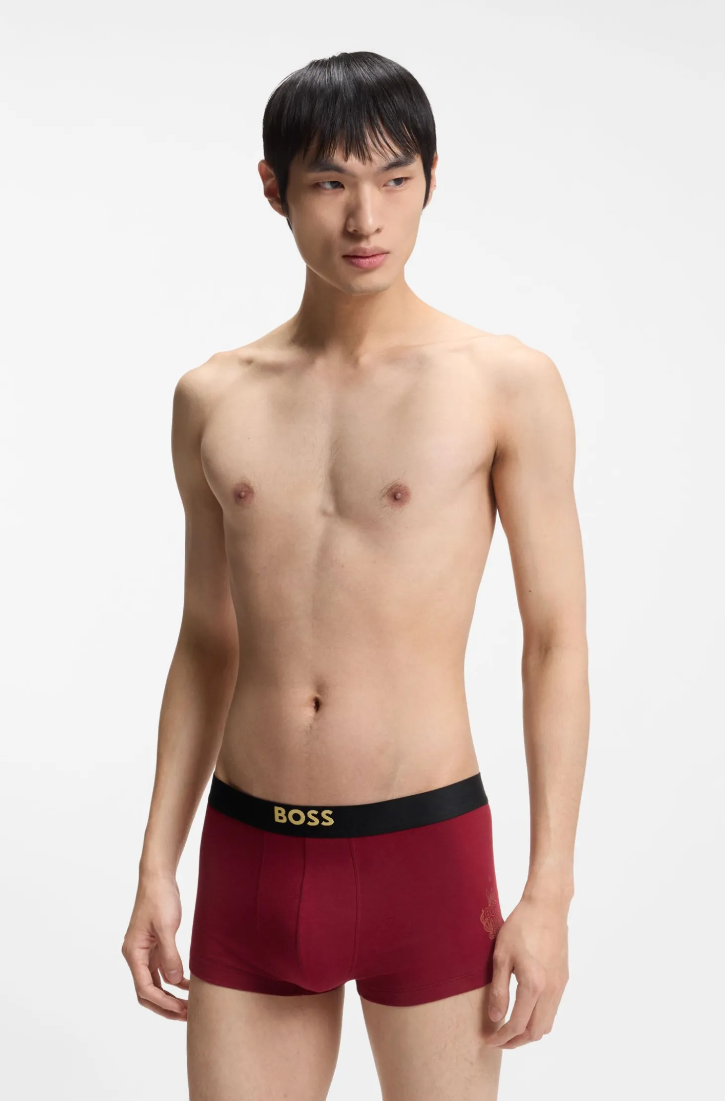Year of the Horse Three-pack of stretch-cotton trunks
