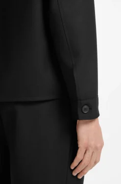Zip-up jacket in virgin wool