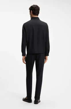 Zip-up jacket in virgin wool