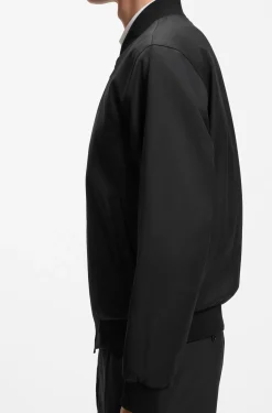 Zip-up jacket in virgin-wool serge