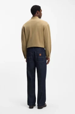 Zip-up sweatshirt in a peached cotton blend