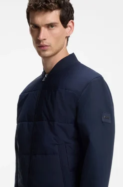 Zip-up sweatshirt with padded front