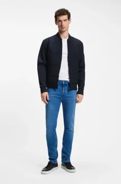 Zip-up sweatshirt with padded front